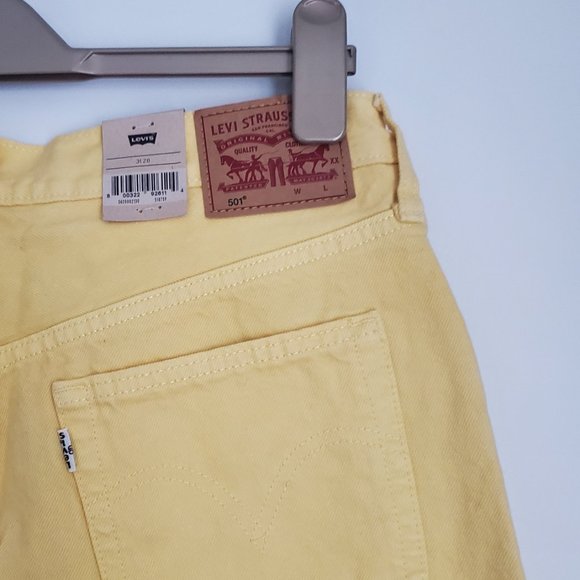 LEVI'S 501 Original Cropped Cutoff Jeans Buttonfly Coastal cowgirl festival Boho - Picture 7 of 10